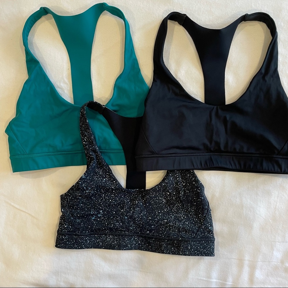 Lululemon Bundle of 3 sports bras- size 6